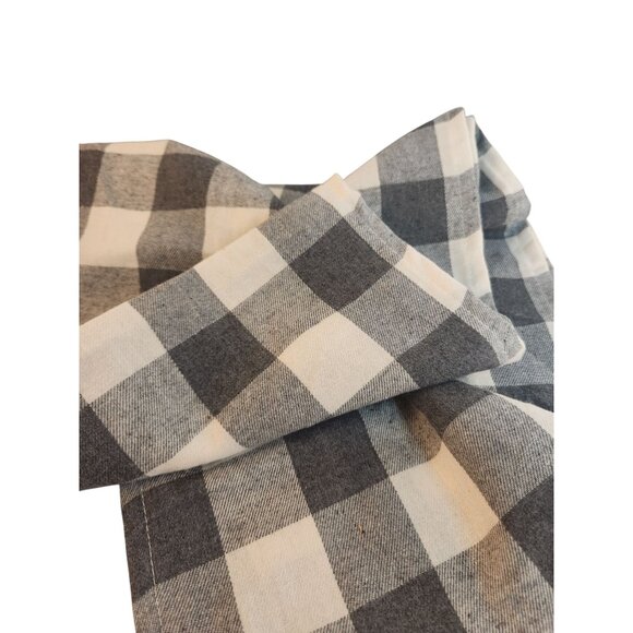 Gray & Cream Buffalo Checkered Cotton Table Runner 12x70 Inches Classic Farmhous - Picture 13 of 14